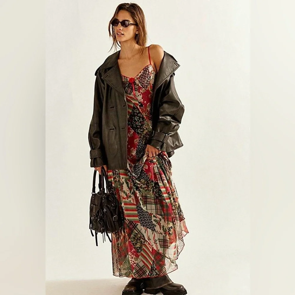 Free People ‘Tis The Season Patchwork Maxi Dress size 10 NWT